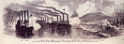 El Ataque de la Cañonera a las Baterías de Agua en Fort Donelson de Alexander Simplot